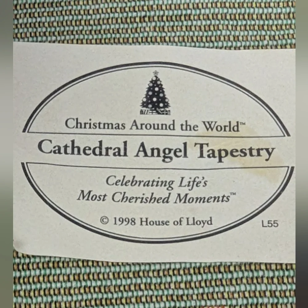 Christmas Around The World Cathedral Angel Tapestry With Dowel